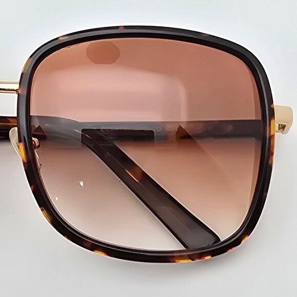 Jimmy Choo Elva/S J7G/JD Tortoise Gold Sunglasses FRAME ONLY w/ Case Italy 54mm main image 4